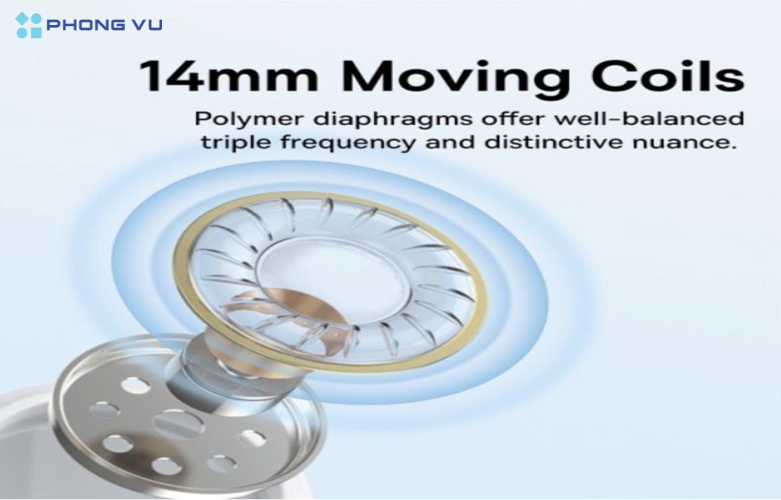 Tai nghe C17 được trang bị driver 14mm cao cấp, mang âm thanh chất lượng