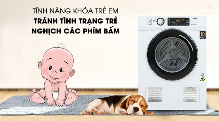 Máy sấy quần áo Aqua AQH-V700FW 7 KG 4 Máy sấy quần áo Aqua AQH-V700FW