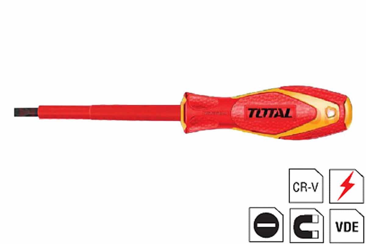 Tua vít dẹp cách điện 6.5 x 150mm Total THTIS6150