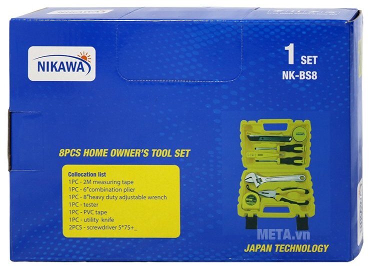 Bộ dụng cụ 8 món Nikawa NK-BS008 Bộ dụng cụ 8 món Nikawa NK-BS008