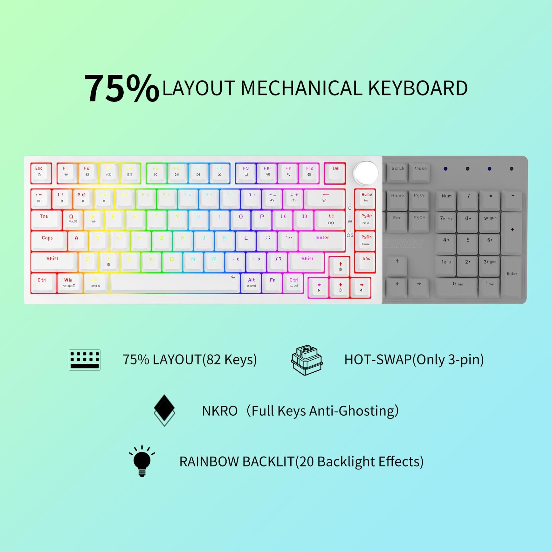 Bàn phím cơ có dây Gaming Newmen GM326 1