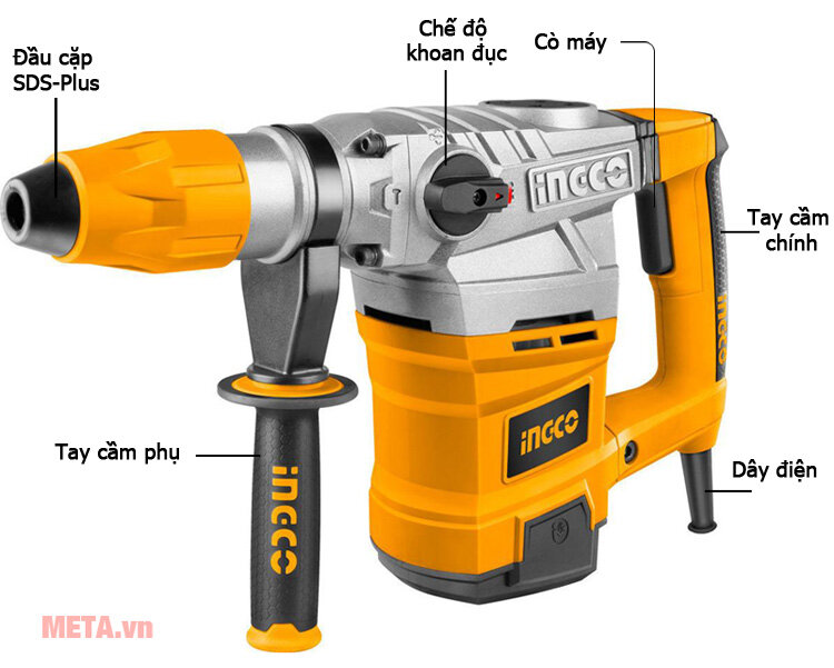 Máy khoan búa INGCO RH16008 1.600W