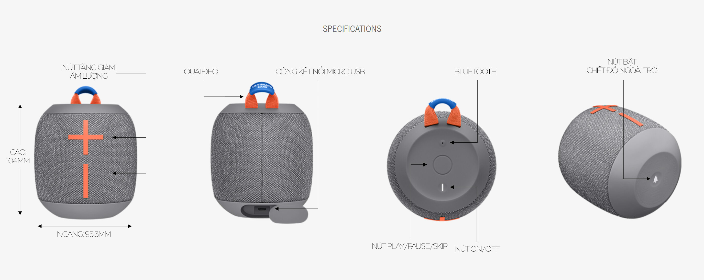 Loa di động Ultimate Ears WONDERBOOM 2