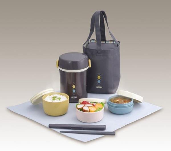 Hộp cơm Thermos JBC-800 kèm túi (xanh đen)