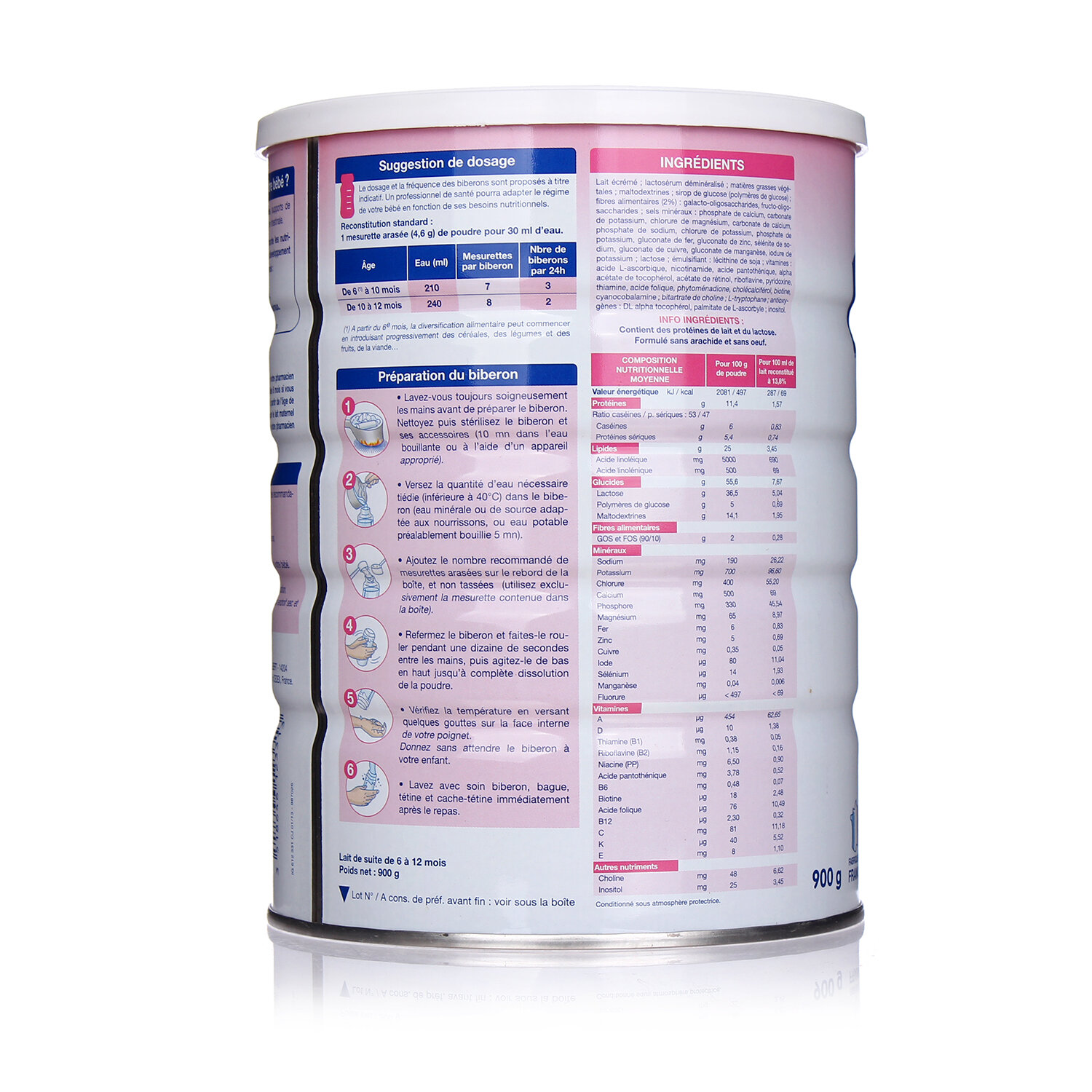  Sữa Physiolac số 2 900g (6 - 12 tháng)