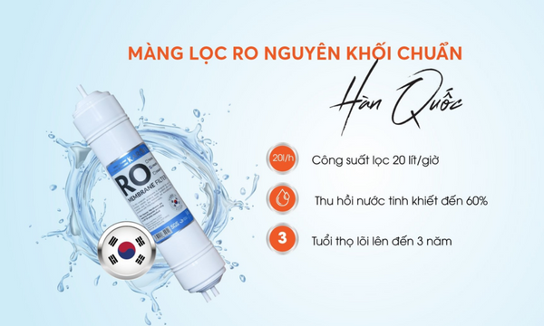 Máy lọc nước Karofi KAQ-L08 màng lọc RO chuẩn Hàn Quốc