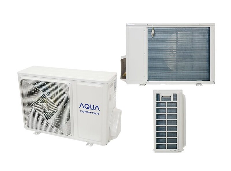 Điều hòa Aqua Inverter 9000 BTU 1 chiều AQA-KCRV10WNZA dàn nóng