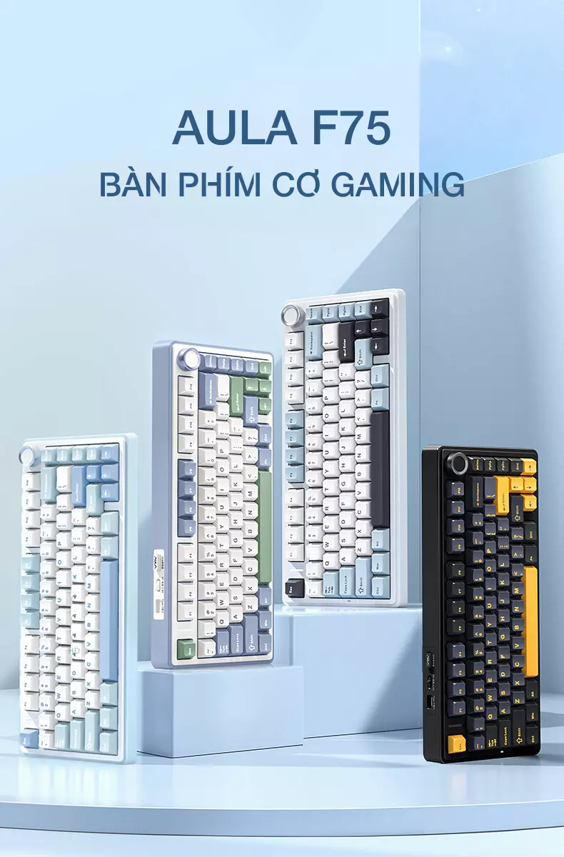 Bàn phím cơ gaming có dây AULA F75 1