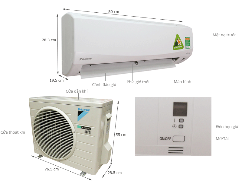 Máy lạnh Daikin FTKC25NVMV 1 Hp Máy lạnh Daikin FTKC25NVMV 1 Hp
