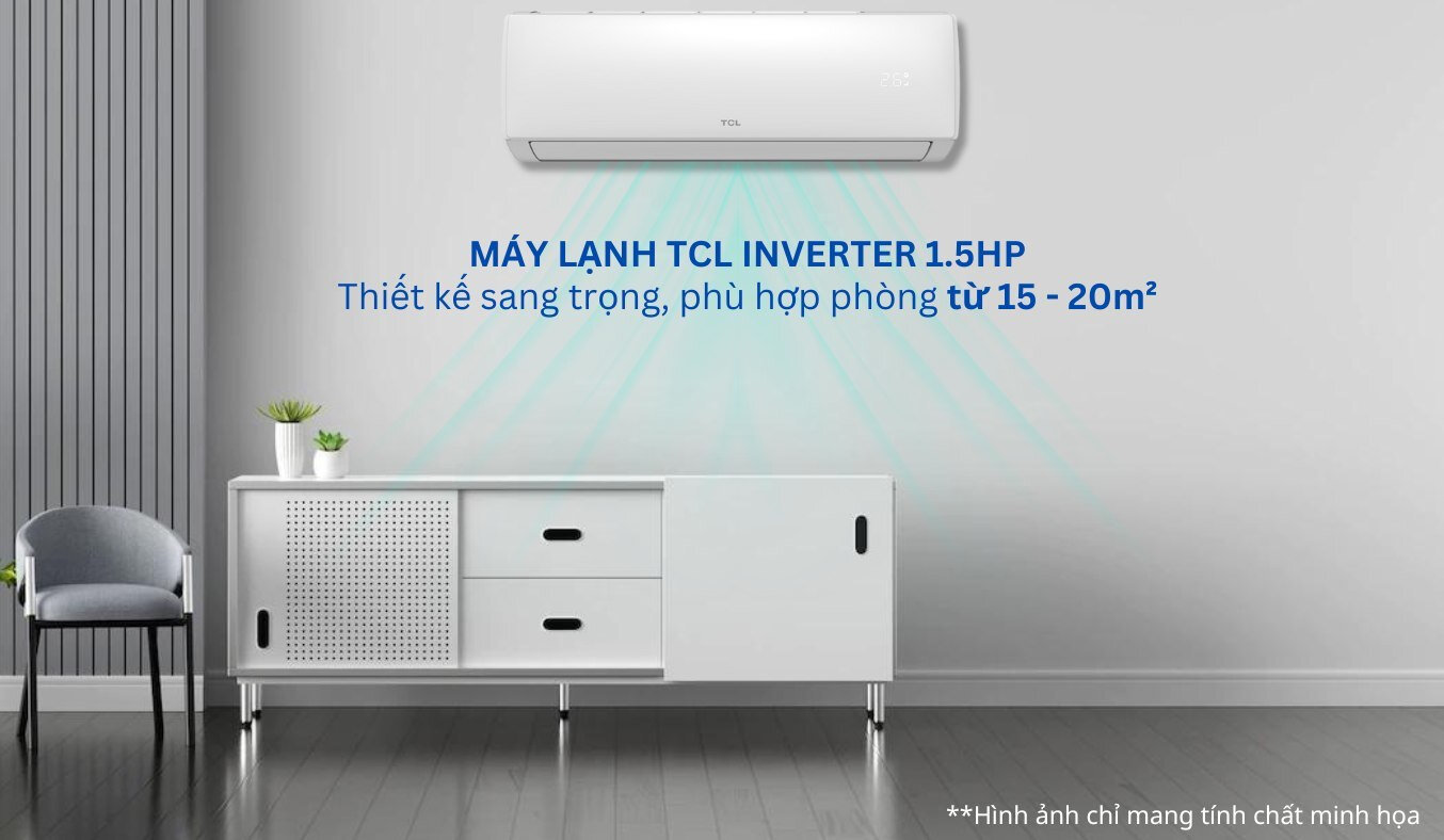 Máy lạnh TCL Inverter 1.5 HP TAC-13CSD/XA73I thiết kế sang trọng