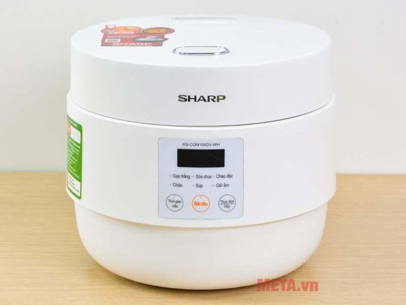 Nồi cơm điện tử Sharp KS-COM100DV màu trắng Nồi cơm điện tử Sharp KS-COM100DV màu trắng