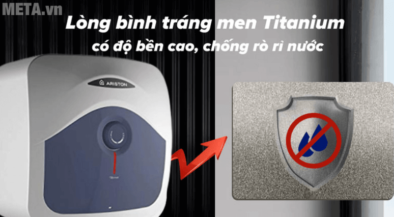 Bình nóng lạnh Ariston BLUE 30R 2.5 FE có lòng bình tráng men Titan đảm bảo độ bền Bình nóng lạnh Ariston BLUE 30R 2.5 FE có lòng bình tráng men Titan đảm bảo độ bền