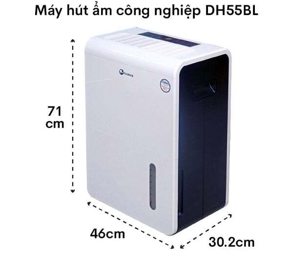 Kích thước máy hút ẩm Máy hút ẩm