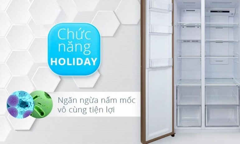 Chế độ kỳ nghỉ tiết kiệm điện ở tủ lạnh AQua AQR-S541XA(BL)