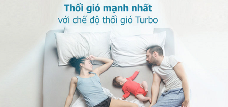 Điều hòa Casper 24000BTU 1 chiều Inverter GC-24IS33 với chế độ làm lạnh nhanh Turbo. 