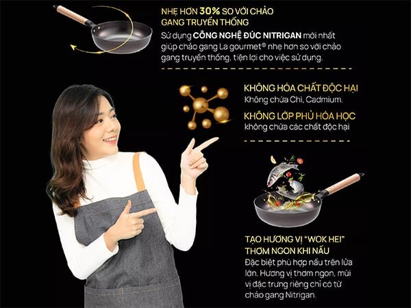 Công dụng khi dùng chảo La gourmet Nitrigan - 347695