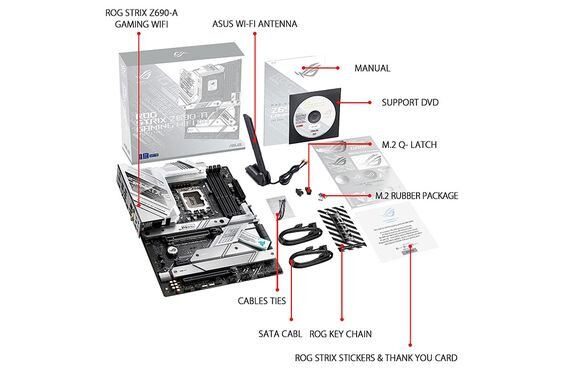 Mainboard Asus ROG STRIX Z690-A Gaming Wifi D4 ( LGA1700 - ATX Form Factor - DDR4 )