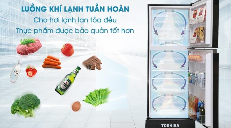 Tủ lạnh 2 cánh Inverter Toshiba GR-A25VU(UK) - 186 Lít