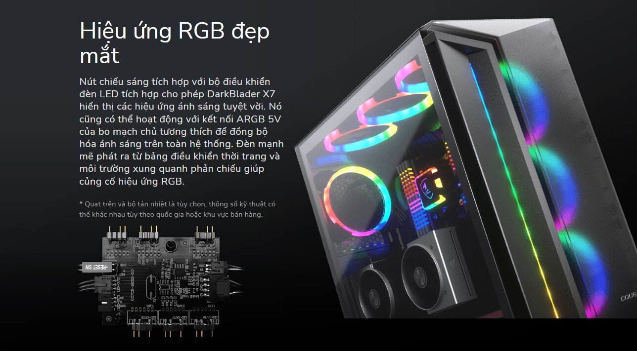 Vỏ Case Cougar DarkBlader X7 Midnight Green