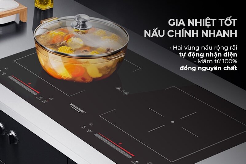 Công suất mạnh mẽ, nấu ăn nhanh chóng