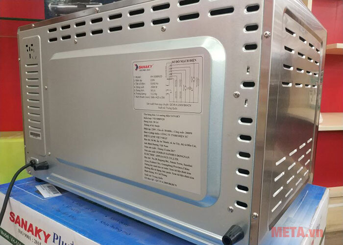 Lò nướng Sanaky VH-5088N2D 50 lít  - Màu inox
