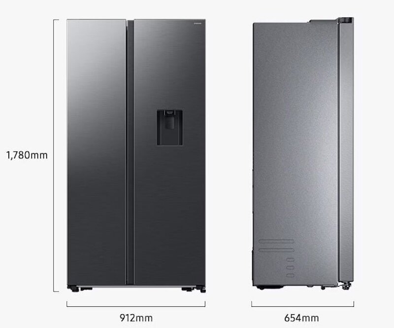 Tủ lạnh Samsung Inverter RS57DG410EB4SV với dung tích 578 lít giúp lưu trữ nhiều thực phẩm 