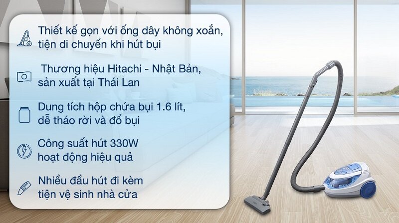 Máy hút bụi Hitachi CV-SH18E