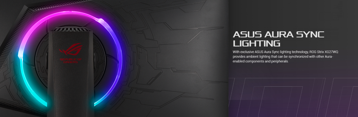 Màn hình Asus ROG XG27WQ  sync lighting
