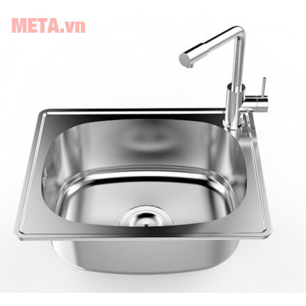 Chậu rửa inox Sơn Hà 1H447S (447mm x 364mm) đáy giảm ồn Chậu rửa inox Sơn Hà 1H447S (447mm x 364mm) đáy giảm ồn