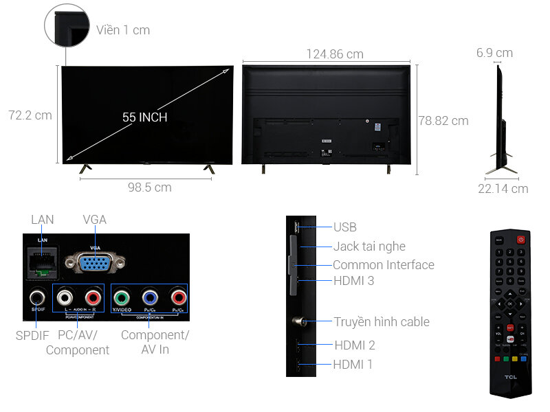 Smart Tivi TCL 55 inch L55S4900 Smart Tivi TCL 55 inch L55S4900