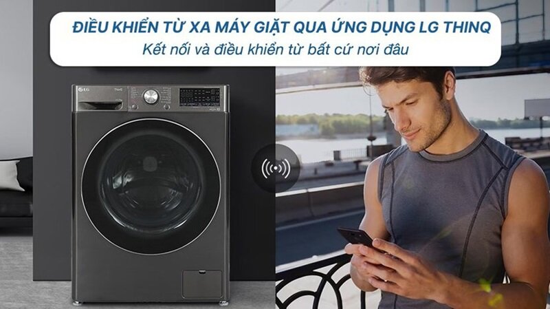 Máy giặt sấy LG Inverter giặt 12Kg sấy 7Kg FV1412H3BA