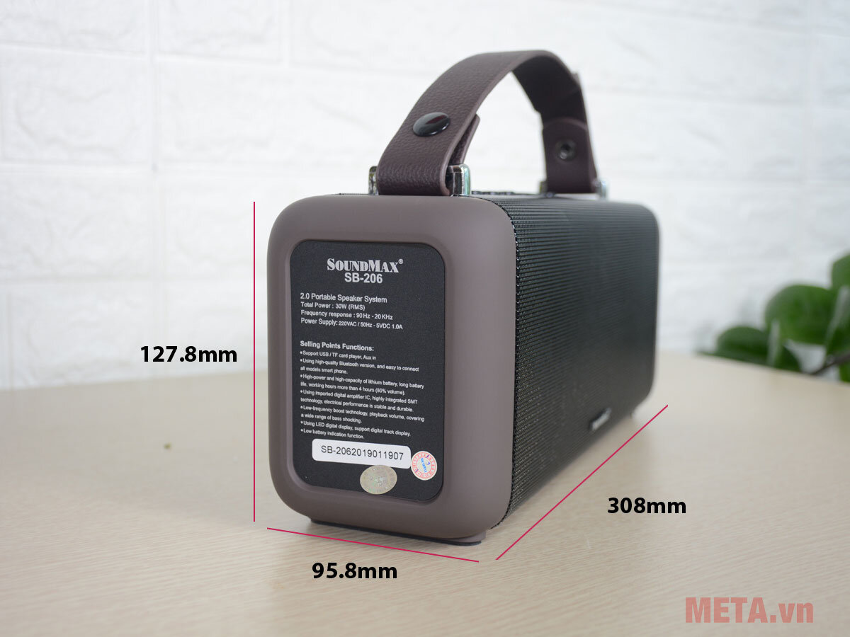 Loa di động Soundmax bluetooth SB206 (new 2019)