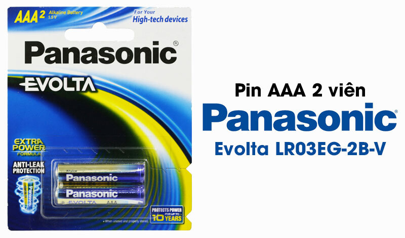 Pin AAA 2 viên Panasonic Evolta LR03EG-2B-V
