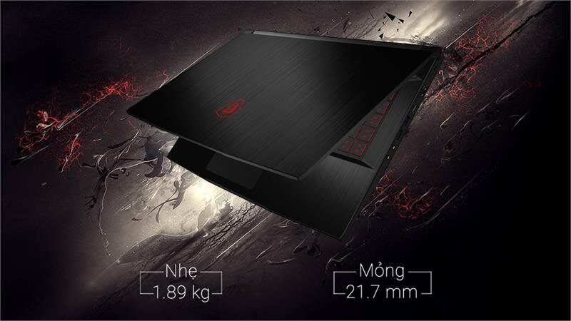 Laptop MSI GF63 8RD-221VN (VGA GeForce® GTX 1050 Ti, 4GB GDDR5,Win10)