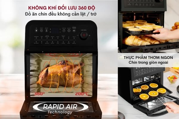 Nồi chiên không dầu Fujihome A12D