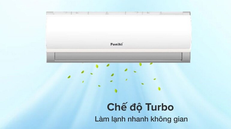 Điều hòa Funiki 24000 BTU 1 chiều HSC 24TMU làm lạnh nhanh chỉ với 1 nút bấm Turbo