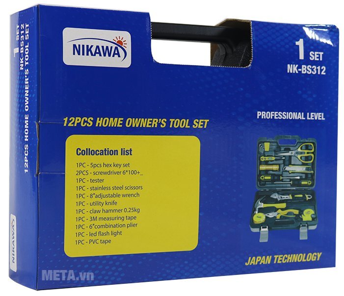 Bộ dụng cụ 12 món Nikawa NK-BS312 Bộ dụng cụ 12 món Nikawa NK-BS312