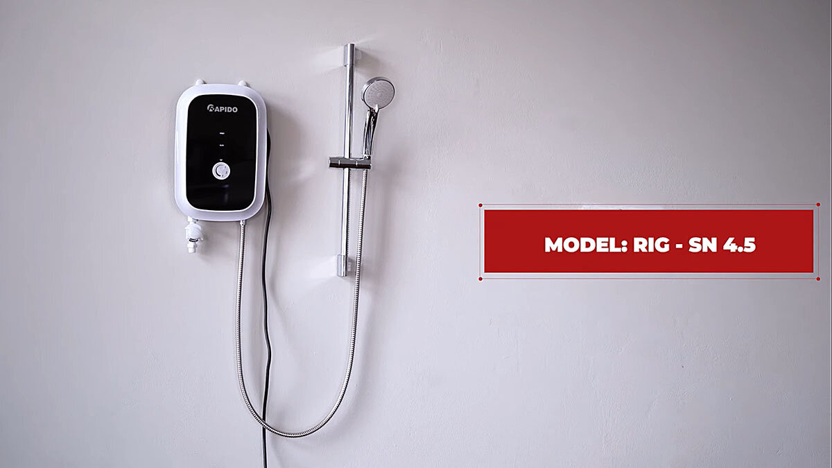 Máy nước nóng trực tiếp Rapido STERN RIG-SN4.5 treo tường nhỏ gọn