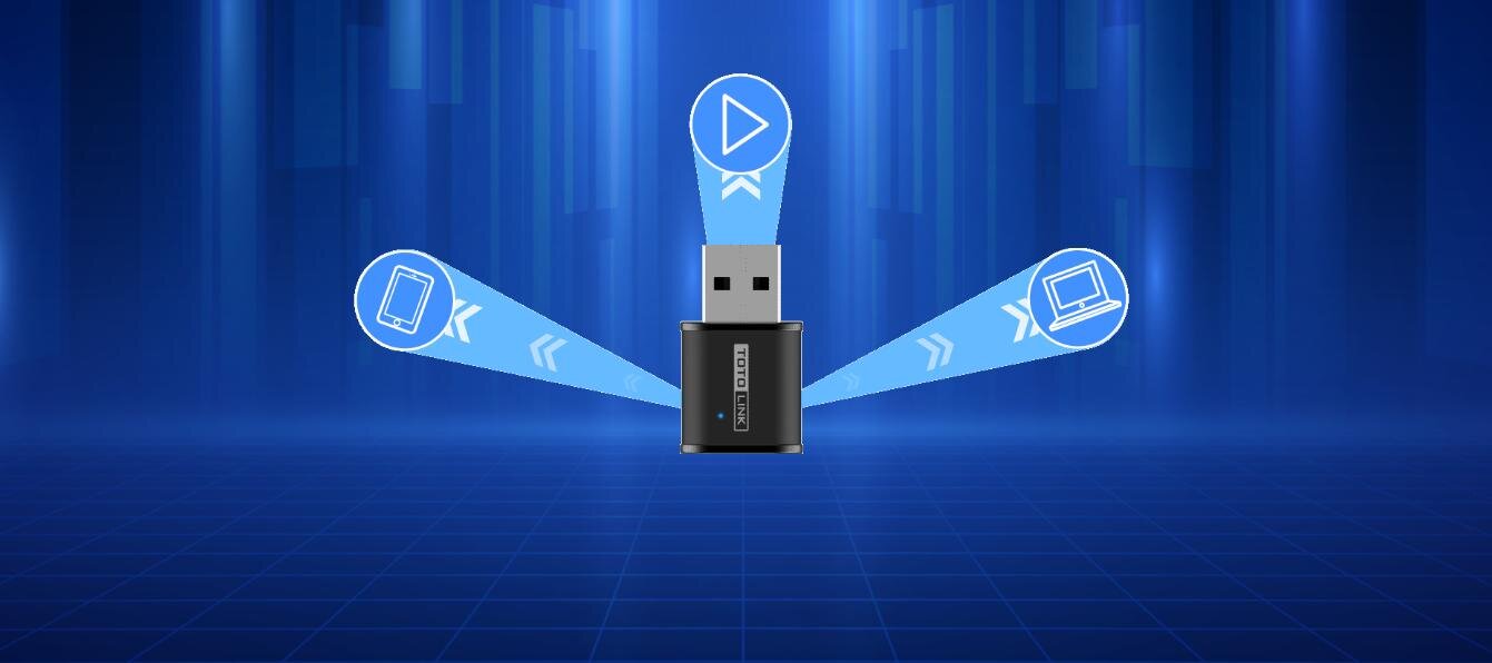 Card Mạng không dây USB Totolink A650USM Wireless băng tần kép AC650 3