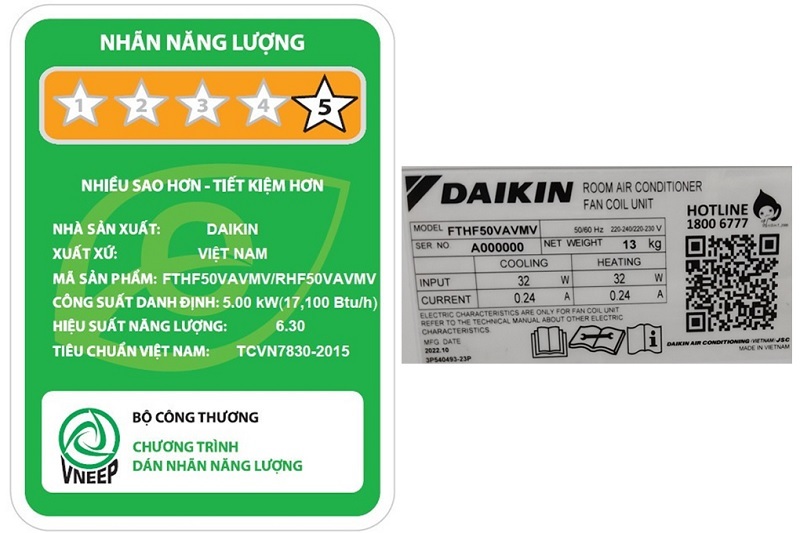 Điều hòa Daikin Inverter 18000 BTU 2 chiều FTHF50VAVMV gas R-32 5 Điều Hòa Daikin18000 BTU 2 chiều inverter FTHF50VAVMV tiết kiệm điện