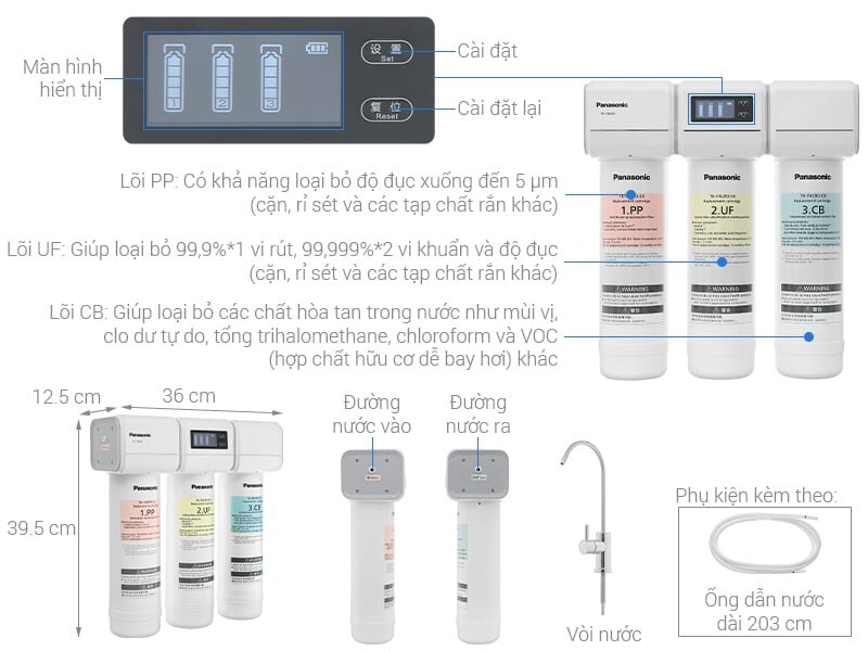Tổng quan máy lọc nước UF Panasonic TK-CB430-ZEX