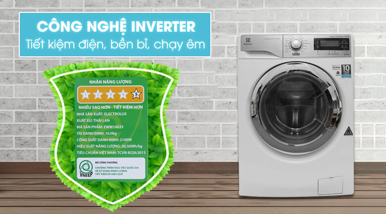 Máy giặt sấy Electrolux inverter 10 kg EWW14023 Máy giặt sấy Electrolux inverter 10 kg EWW14023