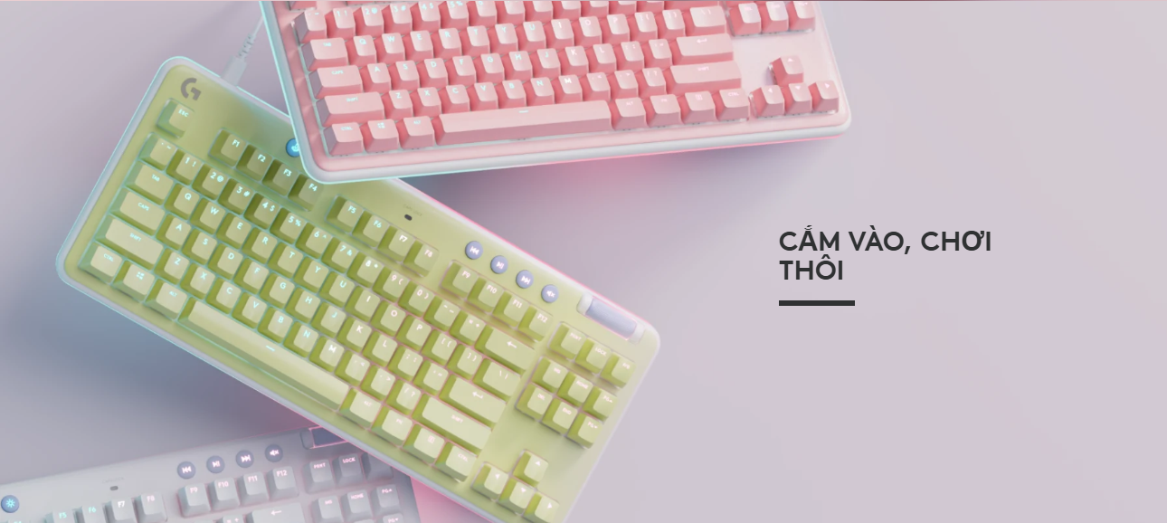 Bàn phím cơ có dây Logitech G713 RGB TKL Off White Linear (920-010679)  4