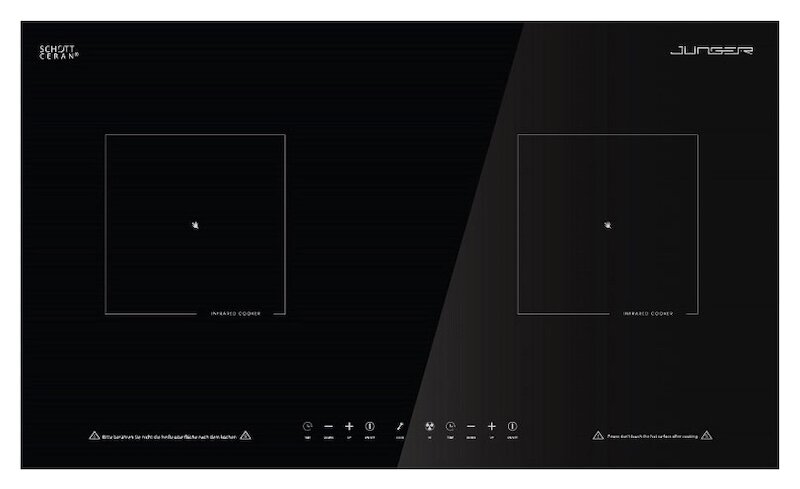 Bếp hồng ngoại âm Junger ID-18 sở hữu thiết kế tinh tế với tông màu đen sang trọng