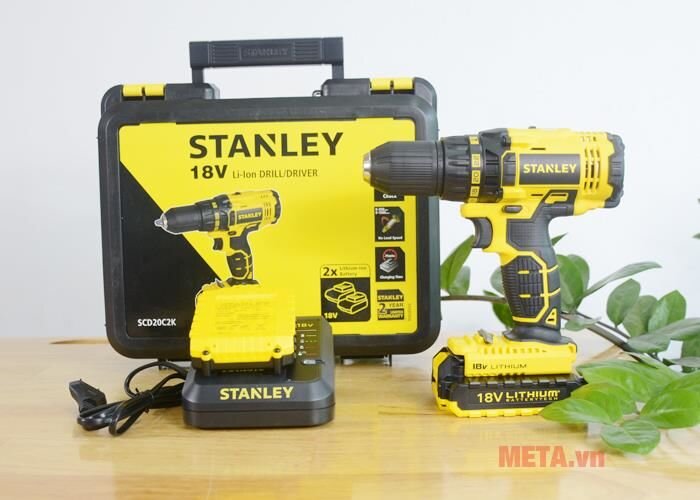 Máy khoan pin Stanley SCD 20C2 12mm - 18V