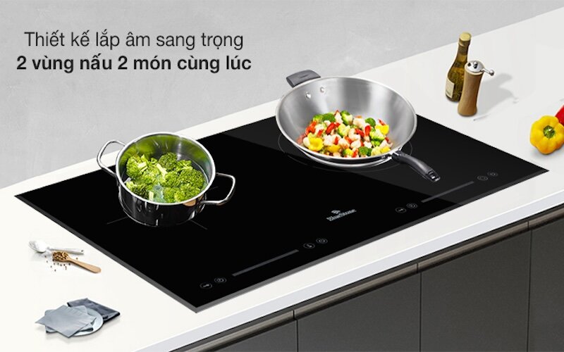 Bếp từ hồng ngoại âm 2 vùng nấu Bluestone ICB-6911