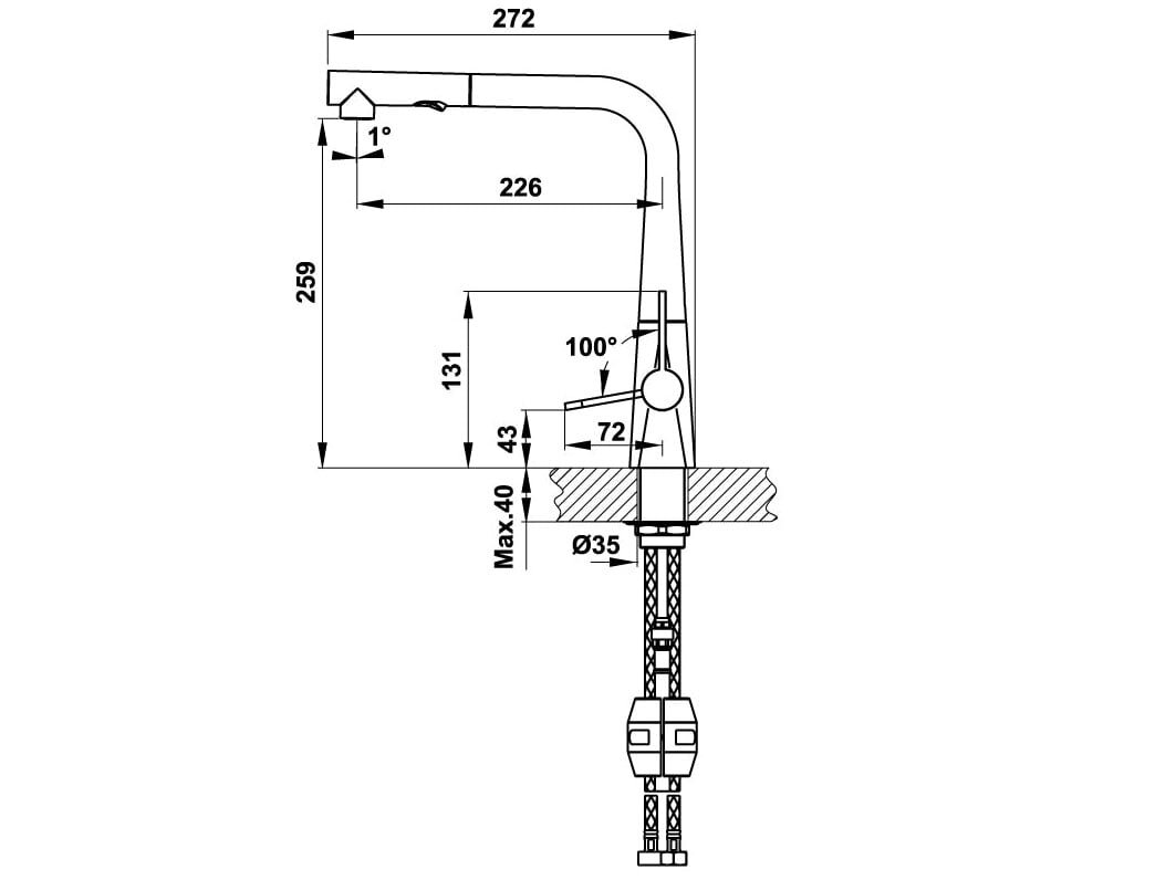 Kích thước Hafele HT20-CH1P259 Hafele HT20-CH1P259