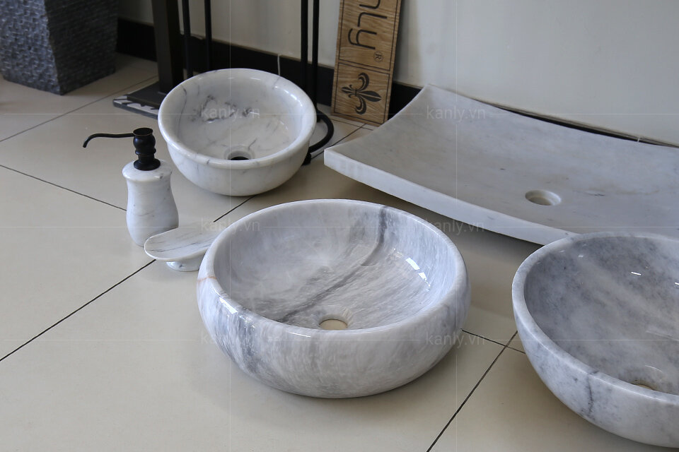 Lavabo đá marble tự nhiên Kanly MAR123N