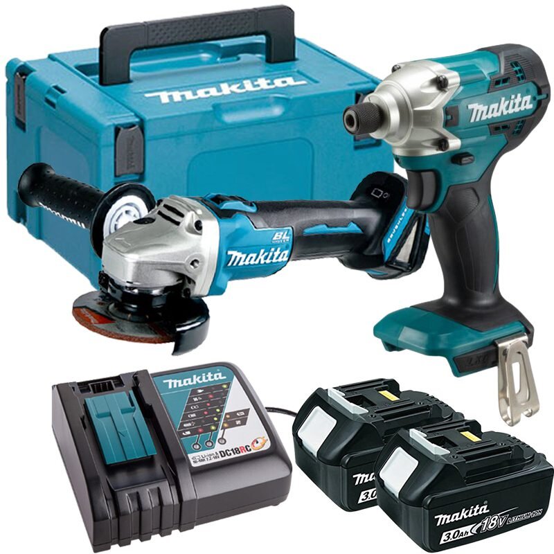 Bộ máy vặn vít mài góc pin 18V Makita DLX2395J