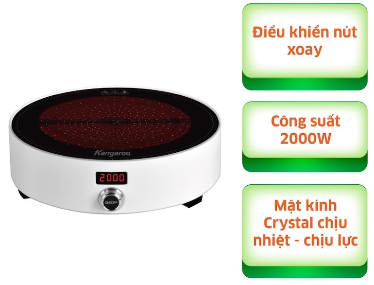 Bếp hồng ngoại đơn Kangaroo KG20IF8 Bếp hồng ngoại đơn Kangaroo KG20IF8